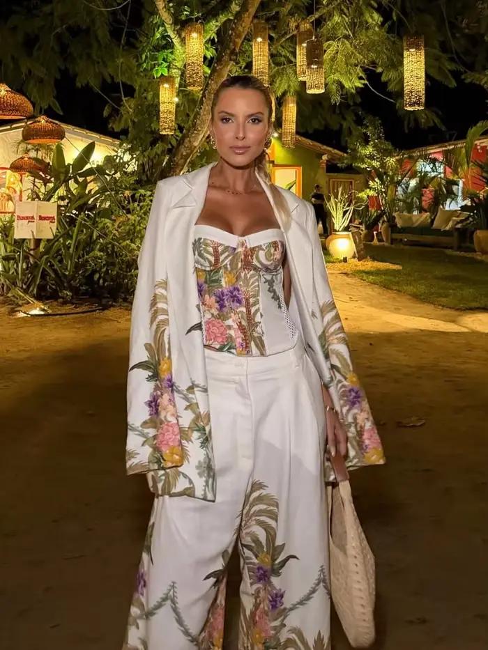 Ensemble 3 pièces pour femme à imprimé floral