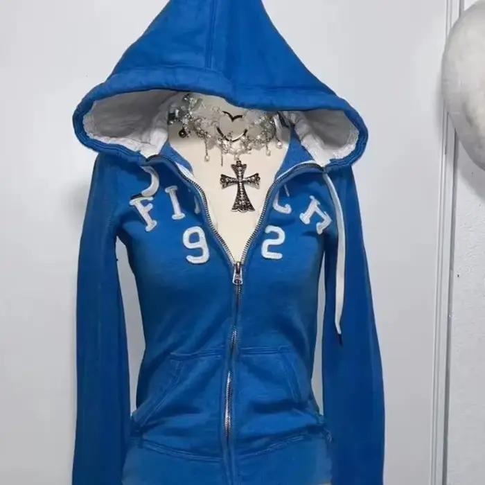 Sweatshirt en coton et fibre synthétique BiggOrange à capuche pour femmes style gothique rétro automne et hiver