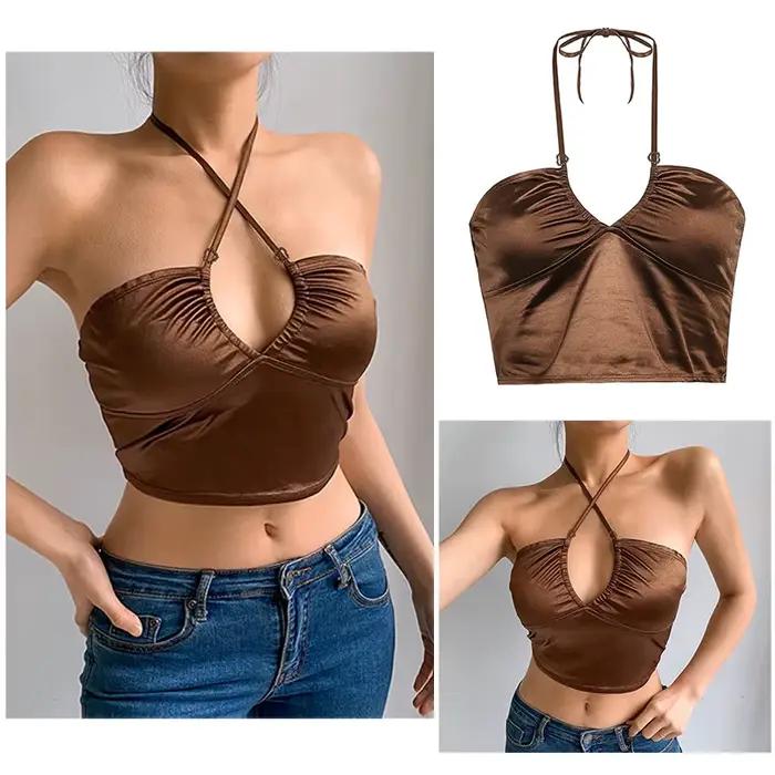 Corset Vintage Marron pour Femme
