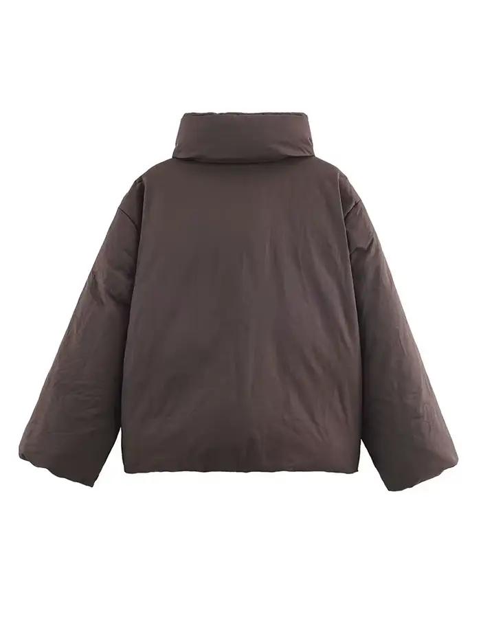 Manteau HH Femme Décontracté Col Haut Manches Longues Polyester Épais Occasions Spéciales Automne Hiver