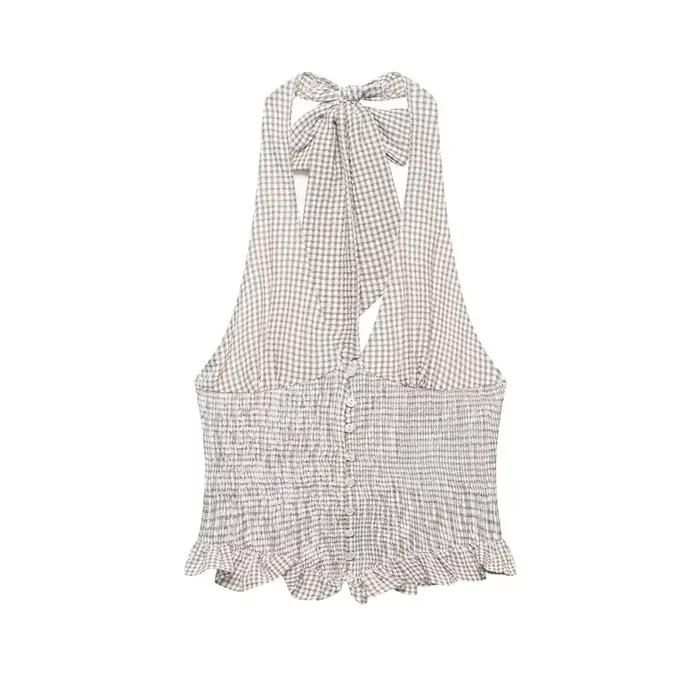 Débardeur Chic et Sexy pour Femme – Nouvelle Collection Été 2026 – Col Halter Profond en V