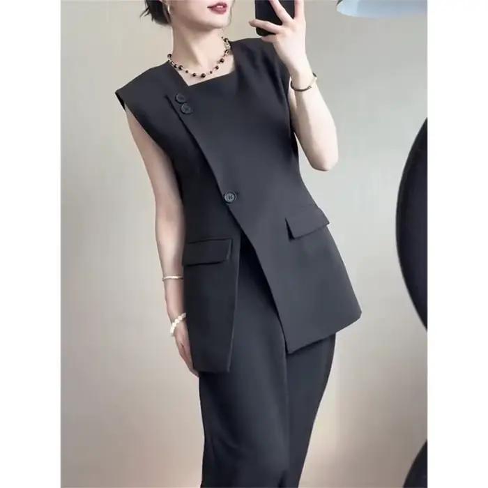 Gilet femme 2025 printemps automne mode populaire sans manches