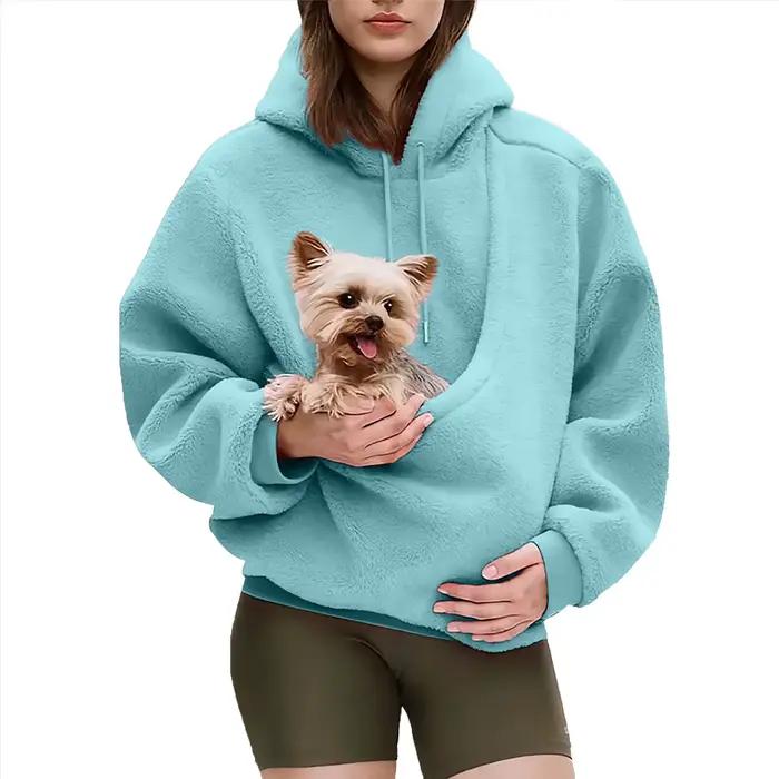 Sweat-shirt à capuche kangourou pour femmes
