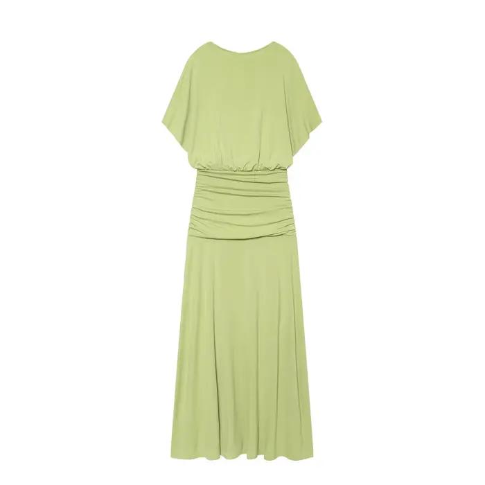 Robe longue drapée élégante pour femme