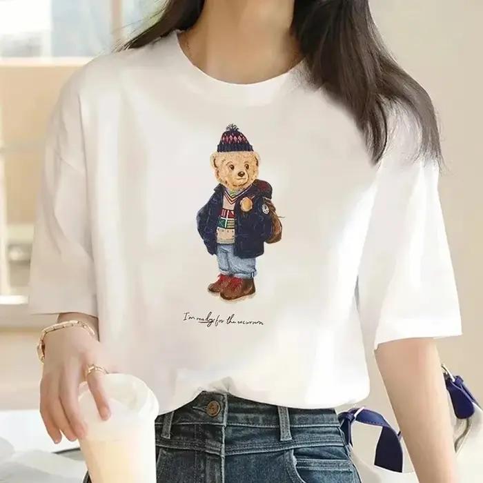 T-Shirt à imprimé ours pour femmes