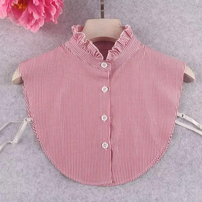 Faux col rayé fin détachable élégant pour femmes et filles diverses occasions formelles et décontractées