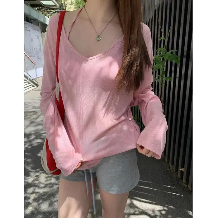Blouse rose anti-UV pour femme