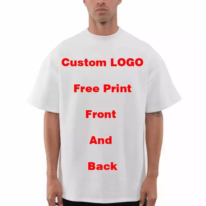 T-shirt homme en coton tricoté personnalisé avec logo solide, col rond, court manches, design décontracté pour loisirs et activités quotidiennes