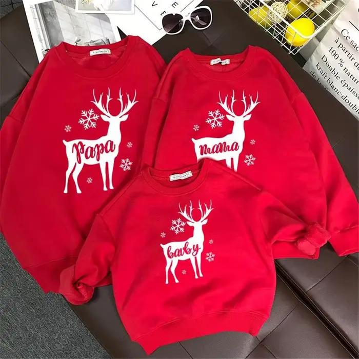 Sweats à capuche pour fille et famille en coton-acrylique pour toutes les saisons à offrir pour Noël et occasions spéciales