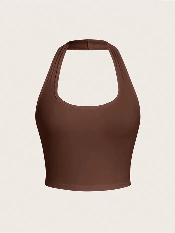 Haut court chic marron licou