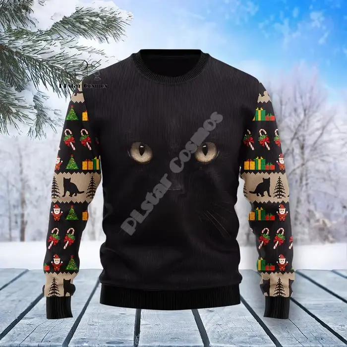 Pull Anime Graffiti Homme en Polyester et Lin Design Rétro Manches Longues pour Hiver Occasions Spéciales