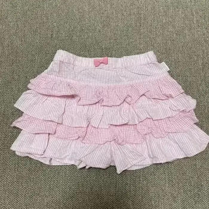 Jupe femme rose motif à pois haute élasticité en cuir pour jeunes filles style high street été printemps occasions spéciales