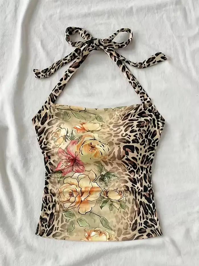 Haut court pour femme, col demi-haut