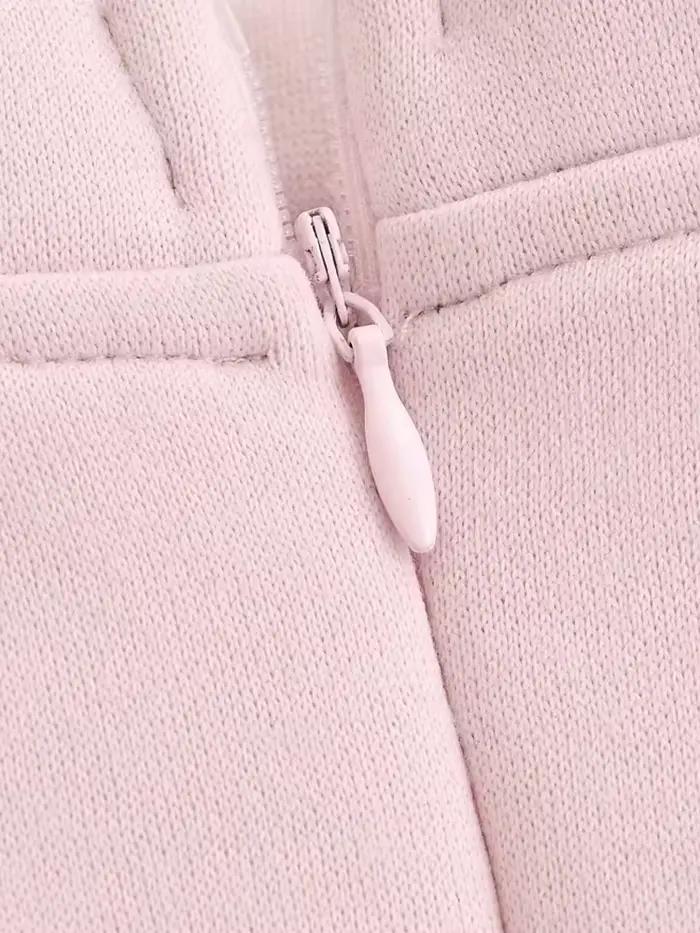 Femmes mode avec fermeture éclair recadrée sweat et taille moyenne dos