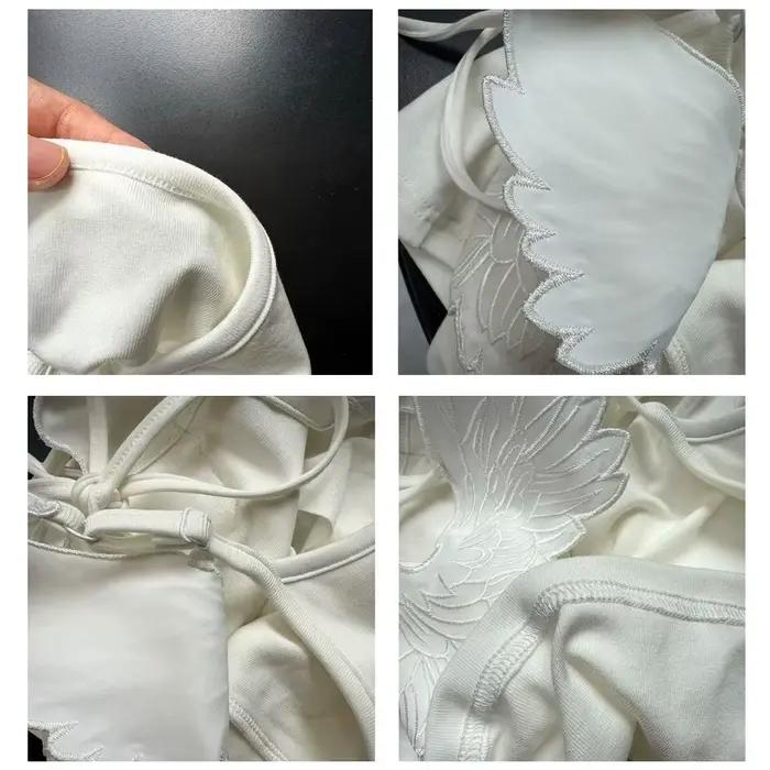 Débardeur Ailes d'Ange 3D Brodé Bretelles Fines Style Y2K Gothique Haut Court Sexy Moulant Dos Nu Été Occasions Spéciales