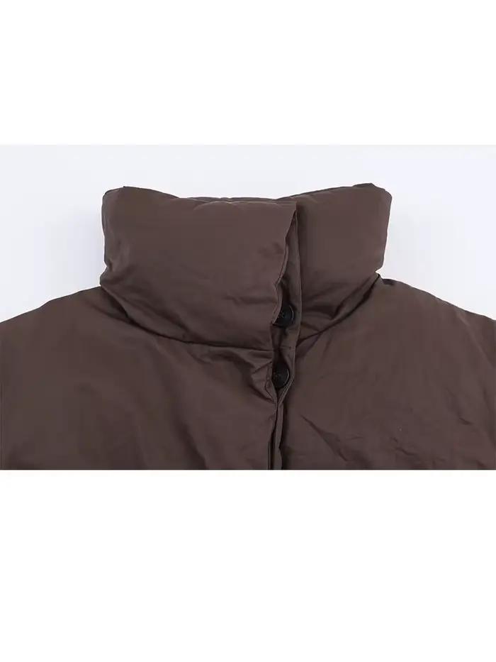 Manteau HH Femme Décontracté Col Haut Manches Longues Polyester Épais Occasions Spéciales Automne Hiver