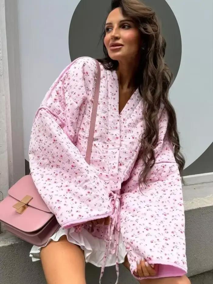 Cardigan imprimé Floral pour femme