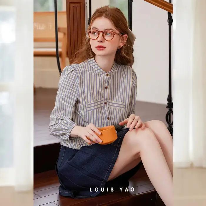 Chemisier pour femme LOUIS YAO à col rond