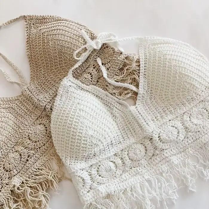 Débardeur sexy en crochet pour femme