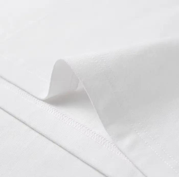 T-shirt homme en coton tricoté personnalisé avec logo solide, col rond, court manches, design décontracté pour loisirs et activités quotidiennes