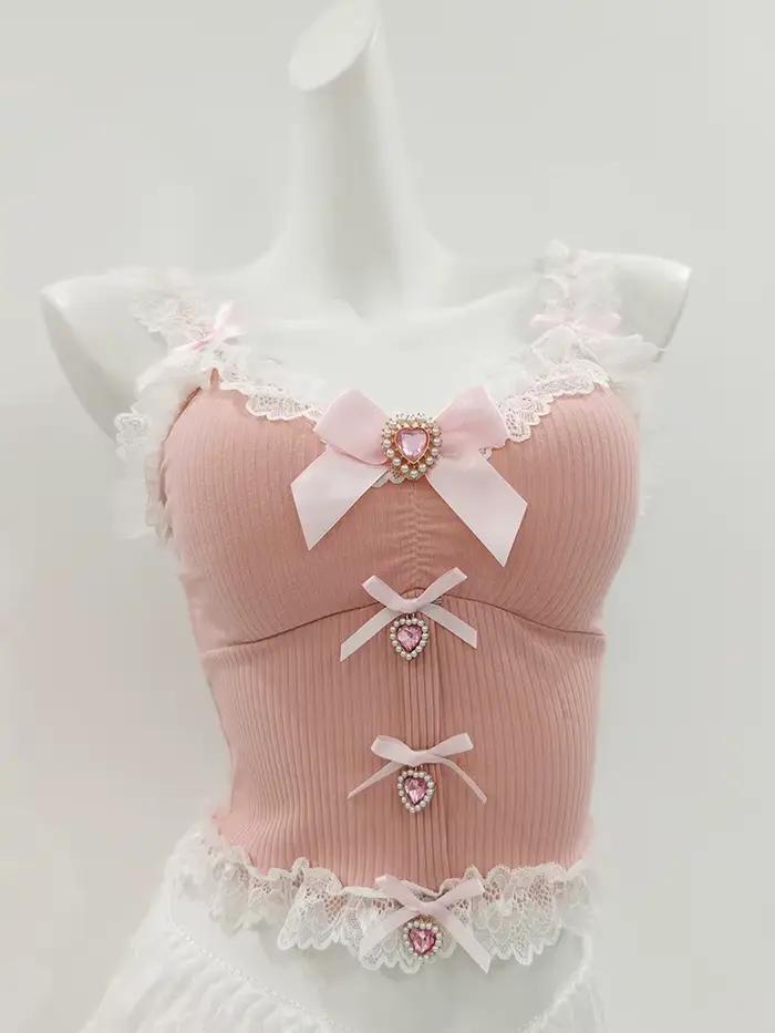 Haut court rose pour femmes