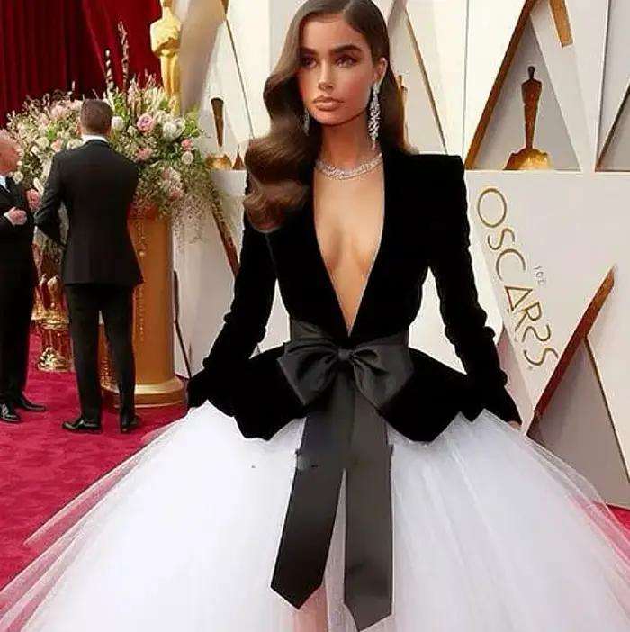 Hauts en velours noir pour femmes style nœud manches longues soirée bureau festif polyesters styles streetwear occassions spéciales