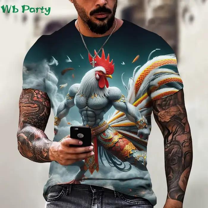T-shirt à imprimé graphique animal pour hommes