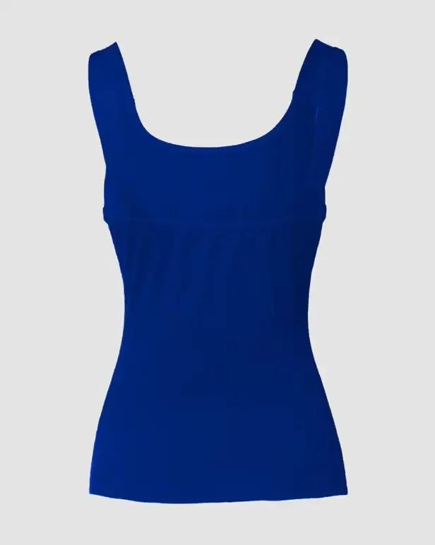 Débardeur ajusté orné de strass - Blouse sans manches à col rond très extensible