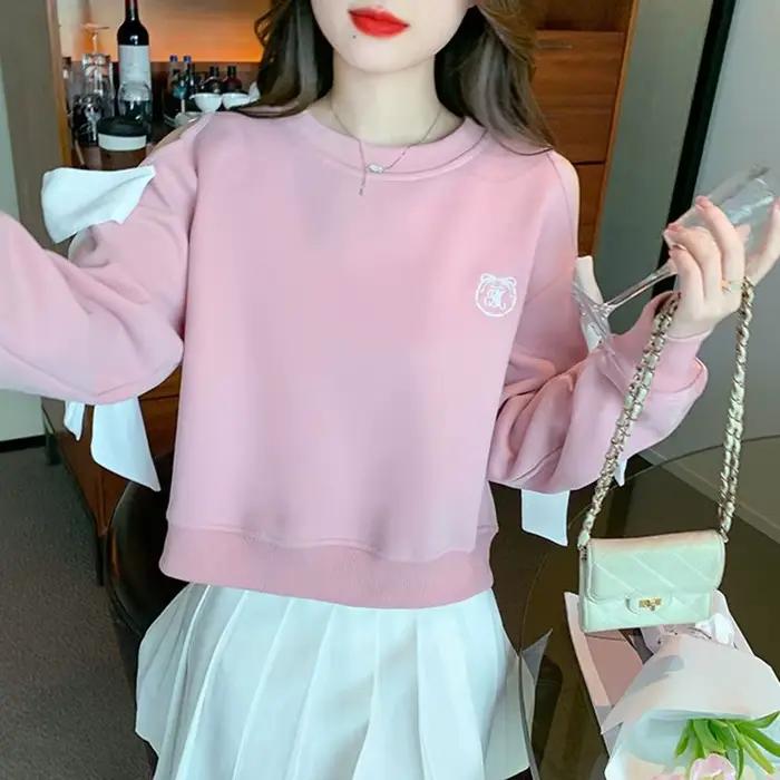 Sweat-shirt à épaules dénudées pour femmes