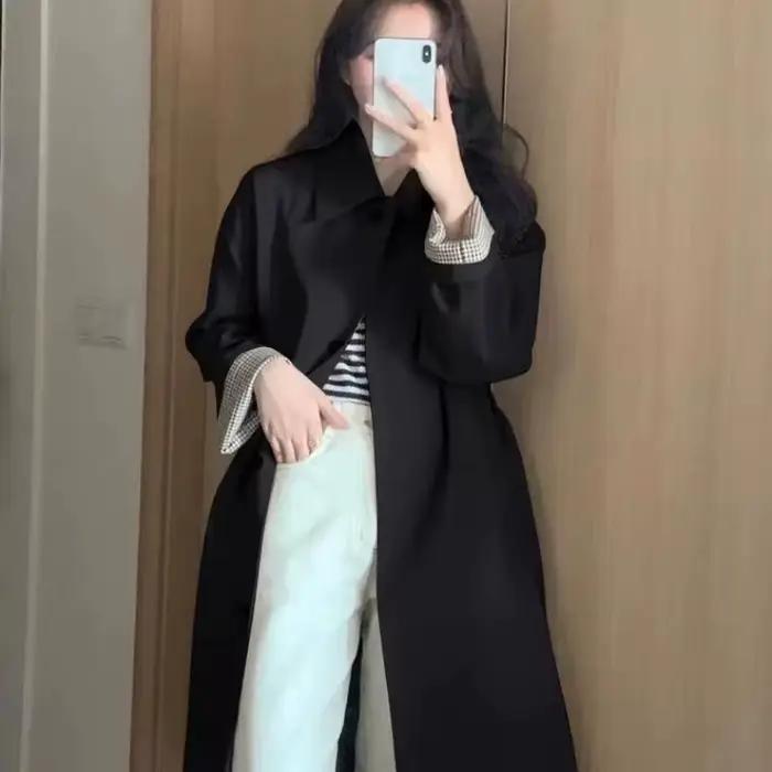 Trench femme élégant mode décontracté vêtements d'extérieur