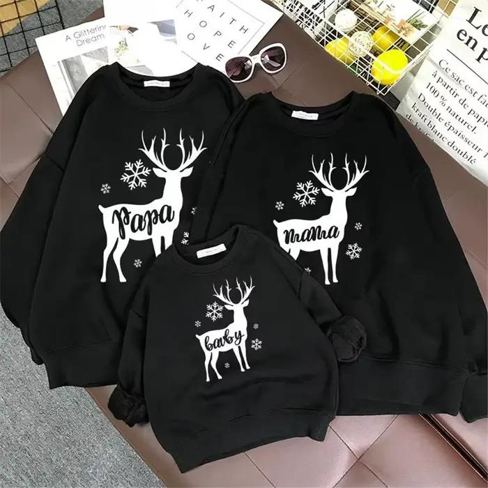 Sweats à capuche pour fille et famille en coton-acrylique pour toutes les saisons à offrir pour Noël et occasions spéciales