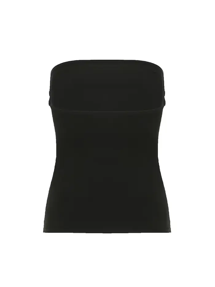 Haut tubulaire noir imprimé gothique pour femmes