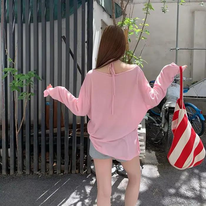 Blouse rose anti-UV pour femme