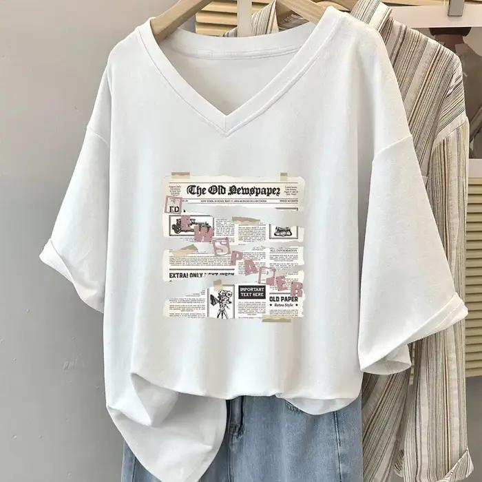 Grande taille 5XL 150KG femmes t-shirts haut imprimé