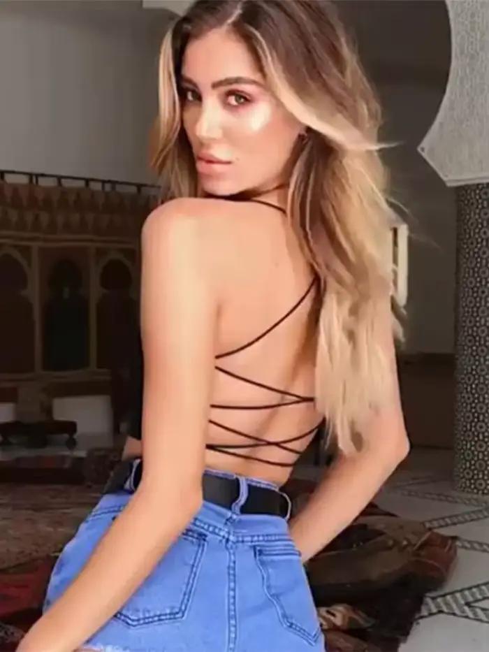 2025 Sexy femmes gilet haut court sans manches réservoirs plage