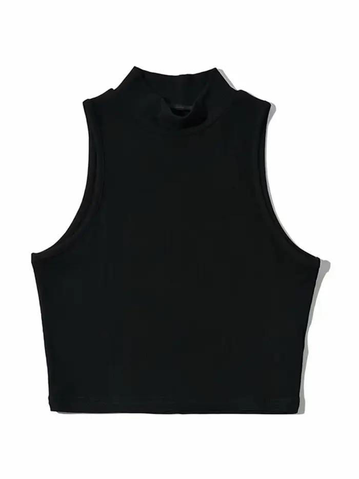 Haut court col blanc en coton et polyester pour femmes, décontracté, adapté aux sorties estivales et occasions spéciales