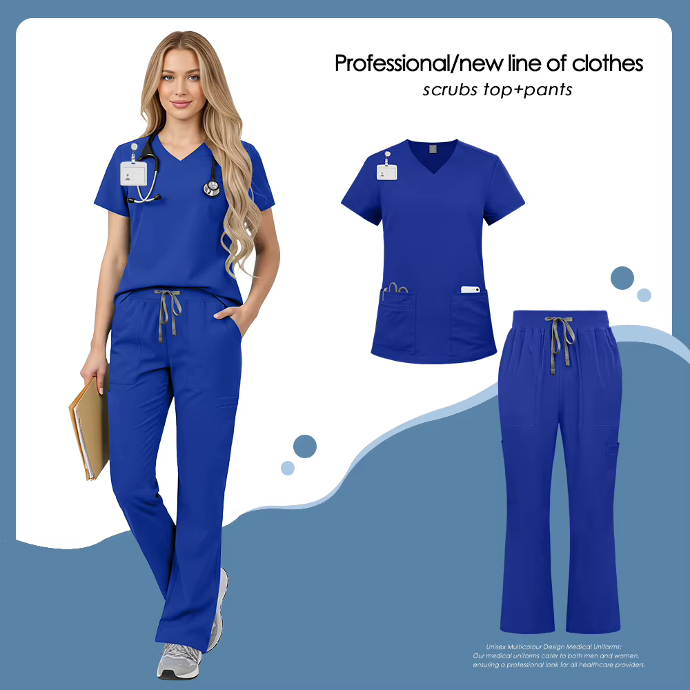 Nouvel ensemble de tenues professionnelles pour infirmières, médecins, dentistes, personnel hospital