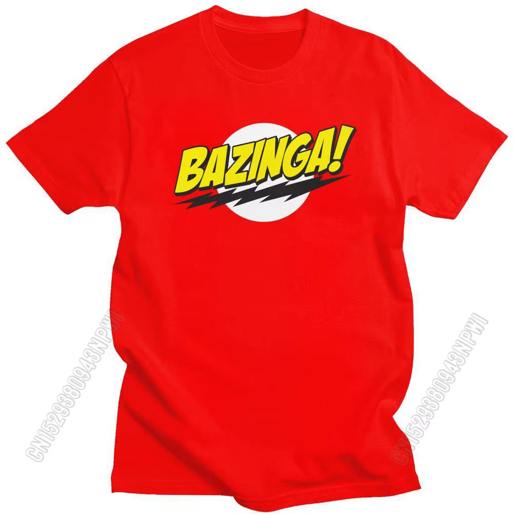 La théorie du Big Bang Bazinga T-Shirt hommes 100% coton beau Sheldon Cooper T-Shirt Geek Tbbt T-Shirt hauts Merch cadeau