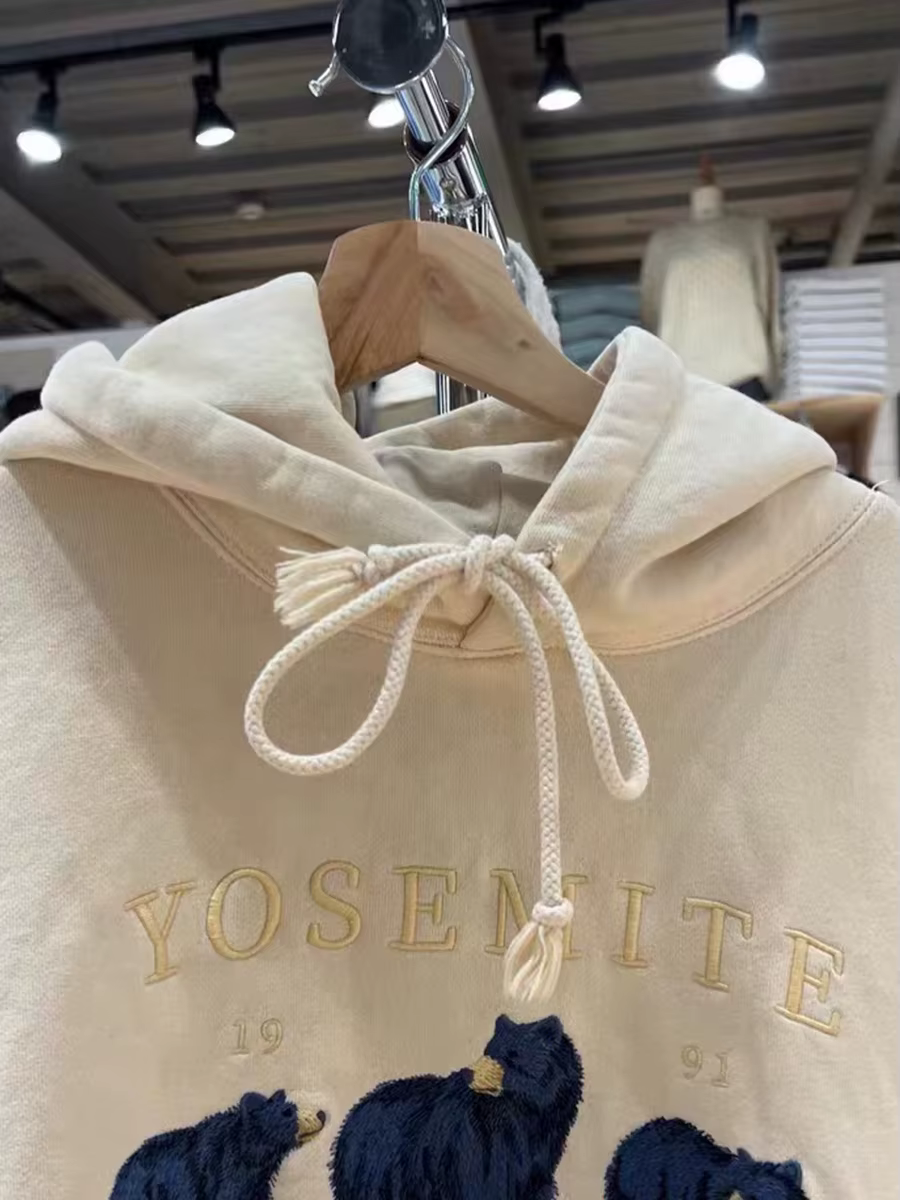Sweats à capuche brodés trois ours pour femmes, poches à capuche vintage, sweat-shirt côtelé à manches longues, sweat à capuche femme mignon, sweat à capuche chic Y2K, printemps 2023