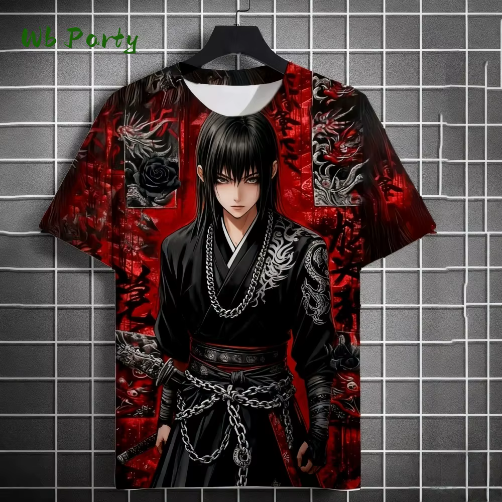Manga fille impression T-Shirt japonais impression 3D haut personnalité Anime T-Shirt hommes femmes surdimensionné hommes T-Shirt Harajuku vêtements pour hommes