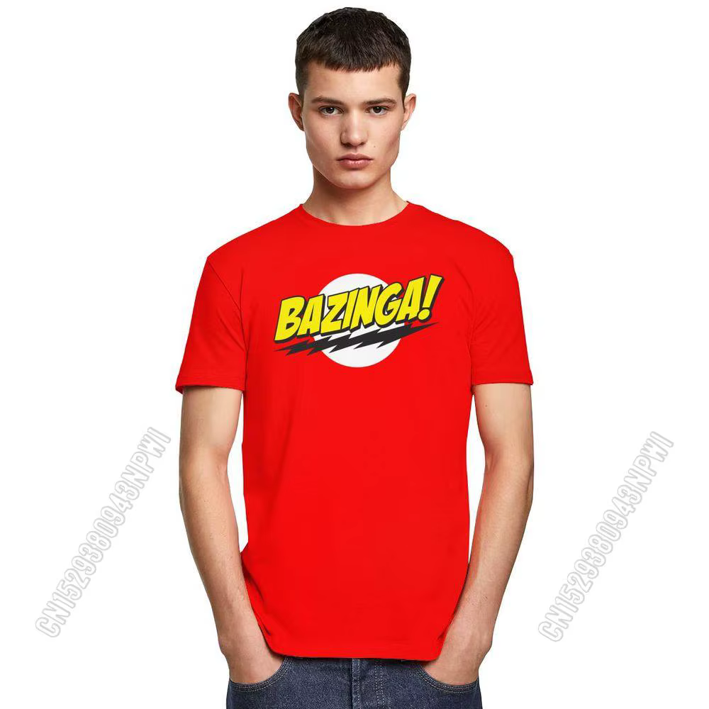 La théorie du Big Bang Bazinga T-Shirt hommes 100% coton beau Sheldon Cooper T-Shirt Geek Tbbt T-Shirt hauts Merch cadeau